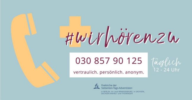Sorgentelefon unter dem Motto: #wirhörenzu