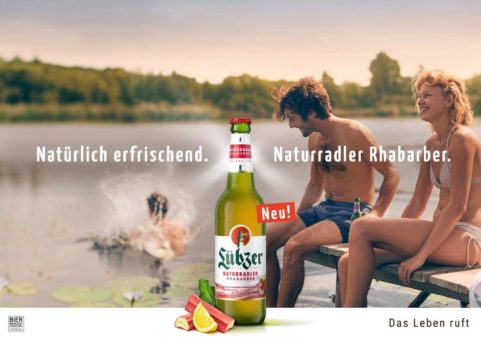 Erfrischend spritziger Neuzugang: Lübzer startet mit Naturradler Rhabarber ins Frühjahr