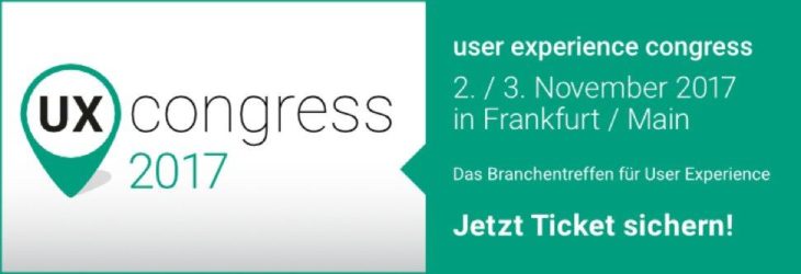 user experience congress am 2. und 3.11.2017 in Frankfurt am Main