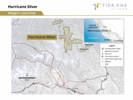 Tier One Silver beginnt mit den Arbeiten am Hurricane-Silberprojekt in Peru