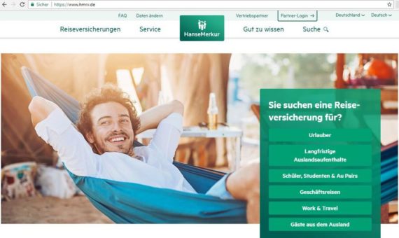 Neustart für Reiseschutz-Website der HanseMerkur