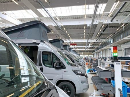 Sichere Produktion bei HYMER dank CO2-Ampeln