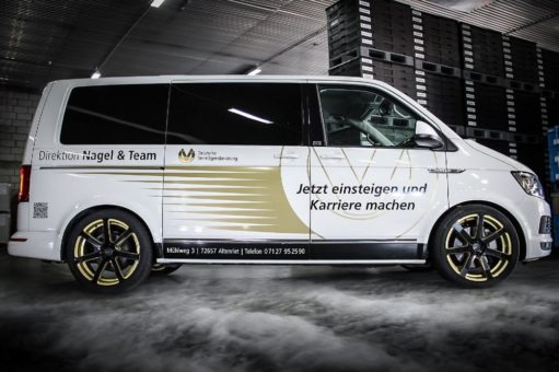 Individuelle Cor.Speed Challenge-Räder am Wolfsburger Bestseller-Bus