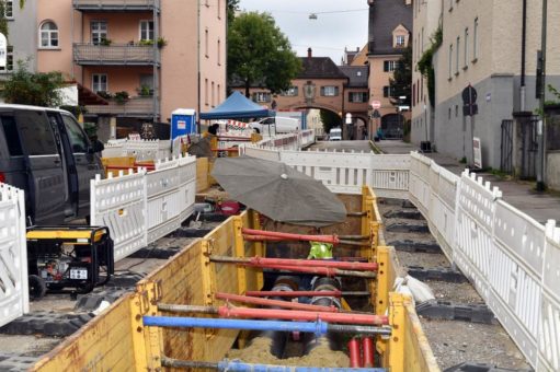 Fernwärmebaustelle der Stadtwerke wird verlegt