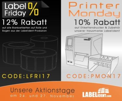 Label Friday und Printer Monday bei Labelident GmbH