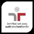 Zertifikat zum audit berufundfamilie mit dauerhaftem Charakter bestätigt
