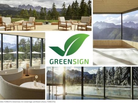 Exklusivität und Nachhaltigkeit in Südtirol – FORESTIS Dolomites wird GreenSign Nachhaltigkeitssieger