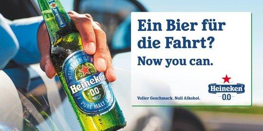 Deutschlands erste lebende Plakatwand von Heineken 0.0