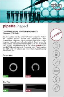 Qualitätssicherung von Pipettenspitzen für Blut- und PCR-Tests