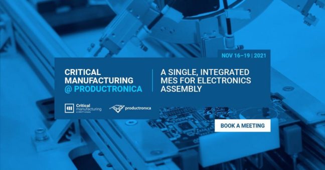 Critical Manufacturing MES steuert eine vollständig automatisierte SMT-Linie am Stand von ASMPT auf der productronica