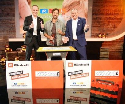 RTL-Spendenmarathon: Einhell hilft Kindern, die an Krebs erkrankt sind