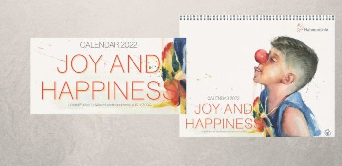 Der Hahnemühle Kunstkalender 2022 bringt ‚Freude & Glück‘