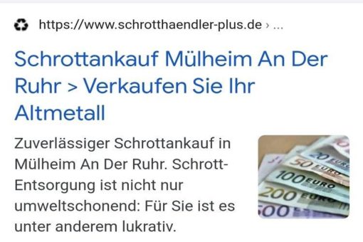 Wir kaufen Ihren alten Schrott an und zahlen tagesaktuelle Preise dafür. durch Schrottankauf Mülheim an der Ruhr