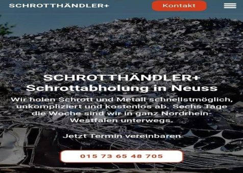 Schrottentsorgung und perfekt kostenlos Altmetall loswerden durch die Schrottabholung Neuss