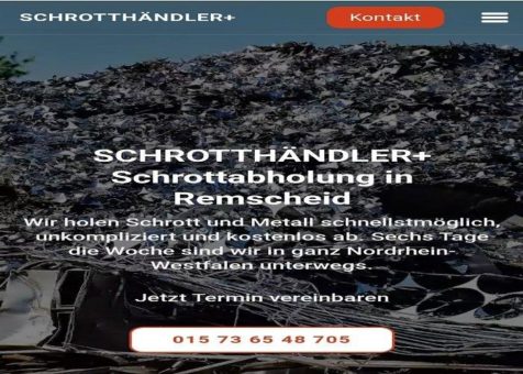Kostenlose Schrottentsorgung durch Schrottabholung Remscheid Wir holen Ihren Schrott ab