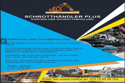 Die Schrottabholung Krefeld holt Altmetall und sonstigen Schrott