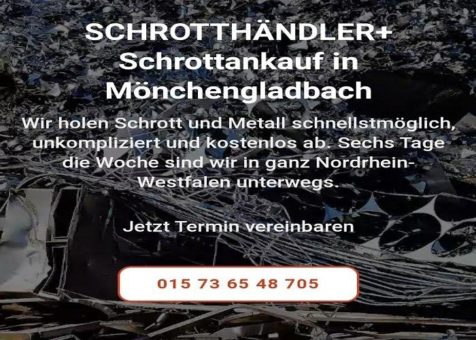 Schrottankauf Mönchengladbach & schnell zuverlässig zu fairen Preisen