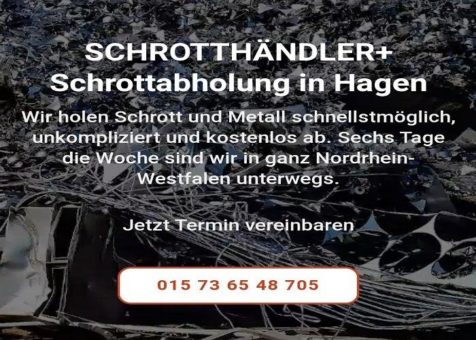 Die Schrottabholung in Hagen ermöglicht es ihren Schrott kostenlos abholen zu lassen