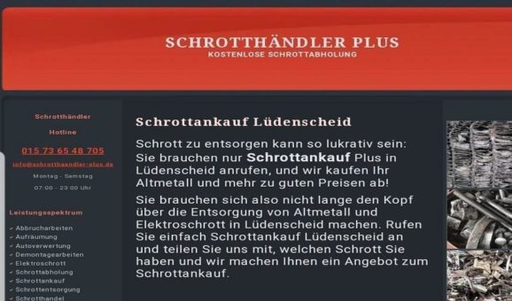 Wir Kaufen Altmetall und Schrott von Ihrem Standort in Lüdenscheid damit auch noch Geld zu verdienen