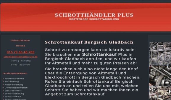 in Bergisch Gladbach und Umgebung & Wir kaufen Altmetalle zum Tageshöchstpreis