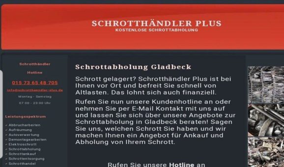Professionelles Recycling spezialisiert sind – Schrottabholung in Gladbeck