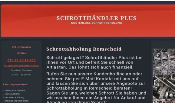 Schnell Und Zuverlässig mit Schrottabholung in Remscheid