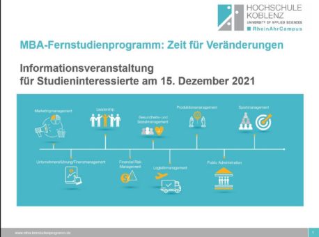 Das MBA-Fernstudienprogramm am RheinAhrCampus informiert