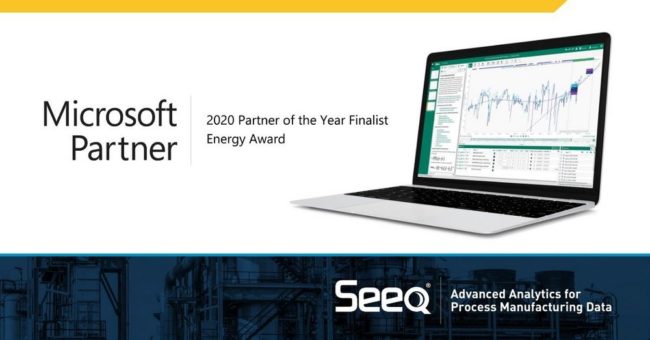 Seeq ist Finalist beim Microsoft Partner of the Year Award 2020 in der Kategorie Energie