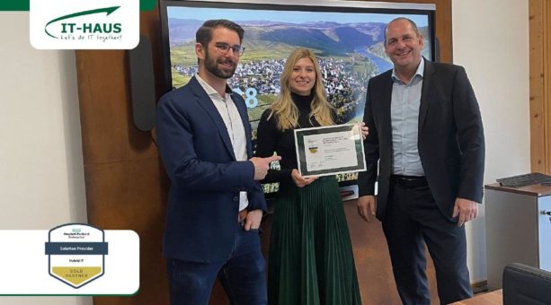 Gold-Auszeichnung: Hewlett Packard Enterprise (HPE) verleiht IT-HAUS den Gold-Partnerstatus in der Kategorie Hybrid IT