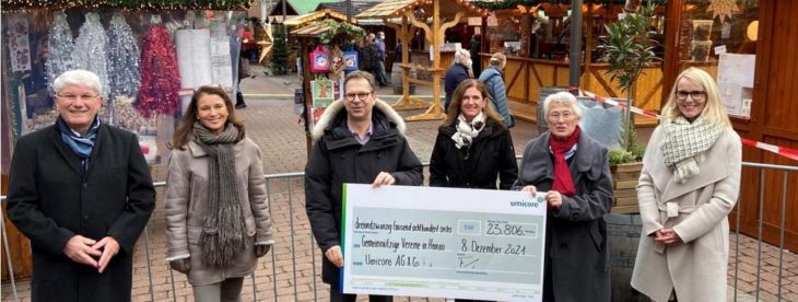 Umicore spendet über 23.000 Euro an gemeinnützige Vereine in Hanau