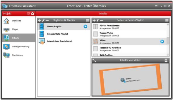 FrontFace 4.1: Neuste Version vereint klassische Digital Signage- und interaktive Kiosk-Anwendungen in einem Produkt