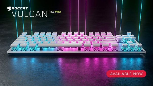 Die Preisgekrönte Gaming-Tastatur Vulcan TKL Pro von ROCCAT ist jetzt auch in Arctic White erhältlich