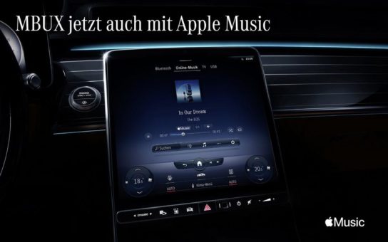 Mercedes-Benz bringt zusätzlich Apple Music in den EQS, die C-Klasse und S-Klasse