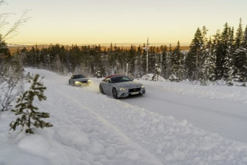 Zukünftiger Mercedes-AMG SL auf abschließender Wintererprobung
