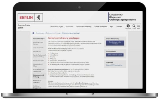 NEU in Berlin: Einfache Meldebescheinigung online beantragen