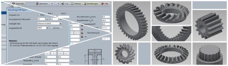 Berechnung liefert 3D-Zahnräder jetzt auch im STEP-Format