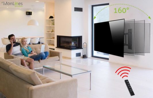 Smart, flexibel und sicher – elektrisch schwenkbare TV Wandhalterungen