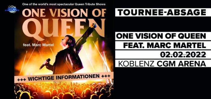 Tournee-Absage ONE VISION OF QUEEN feat. MARC MARTEL
