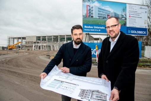 Bauarbeiten der Goldbeck Nord GmbH voll im Plan: AVENTUS-Sitz in Warendorf nimmt Gestalt an