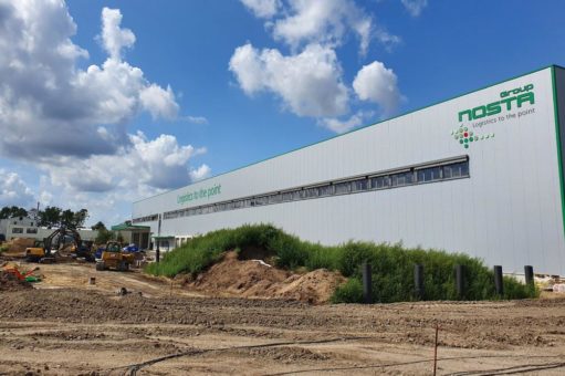 Goldbeck Bau voll im Plan: Logistikimmobilien für NOSTA Group in Ladbergen werden vorzeitig fertiggestellt