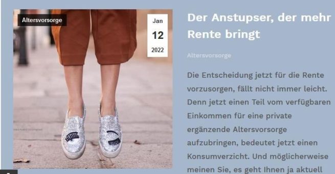 Der Anstupser, der mehr Rente bringt