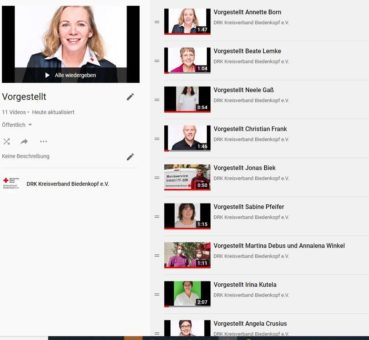 Mitarbeiter des DRK Kreisverbandes Biedenkopf stellen sich in Videos vor