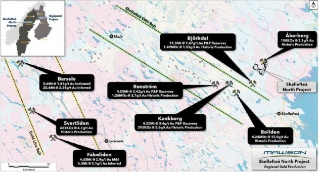 Mawson erwirbt Option auf 85 % des Goldprojekts Skelleftea North in Nordschweden