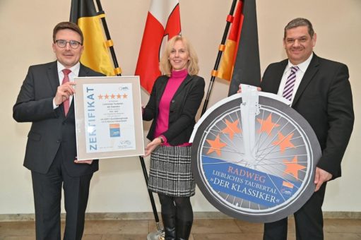 Radweg „Klassiker“ erneut mit fünf Sternen ausgezeichnet