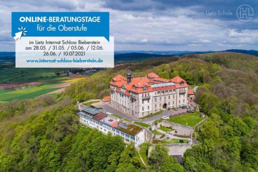 Online-Beratungstage für die Oberstufe im Lietz Internat Schloss Bieberstein am 28.05., 31.05., 05.06., 12.06., 26.06. und 10.07.2021