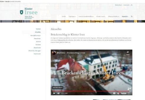 Kloster Irsee veröffentlicht Brückenvideo