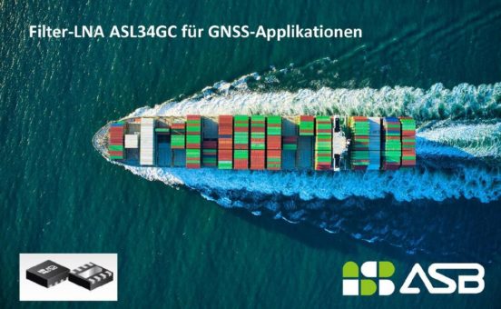 GNSS Anwendungen: Erste Engineering Samples des Filter-Low Noise Amplifiers ASL34GC!