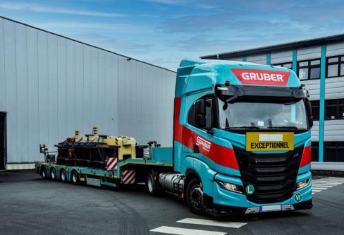 IVECO und Gruber Logistics: IVECO S-WAY LNG für Schwer- und Sondertransporte mit bis zu 50 Tonnen