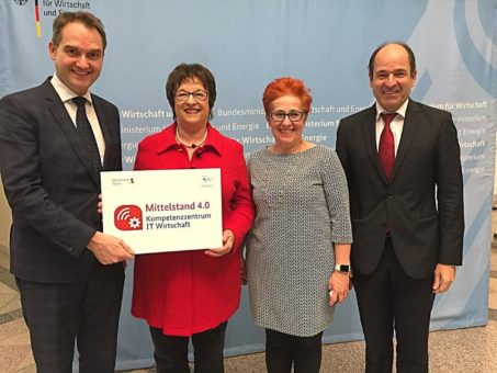 Bundeswirtschaftsministerin Brigitte Zypries gibt Startschuss für das Mittelstand 4.0-Kompetenzzentrum IT-Wirtschaft