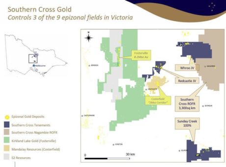 MAWSON bohrt 0,6 METER mit 49,7 g/t Gold unter Balaclava Tagebau in Whroo in Victoria, Australien